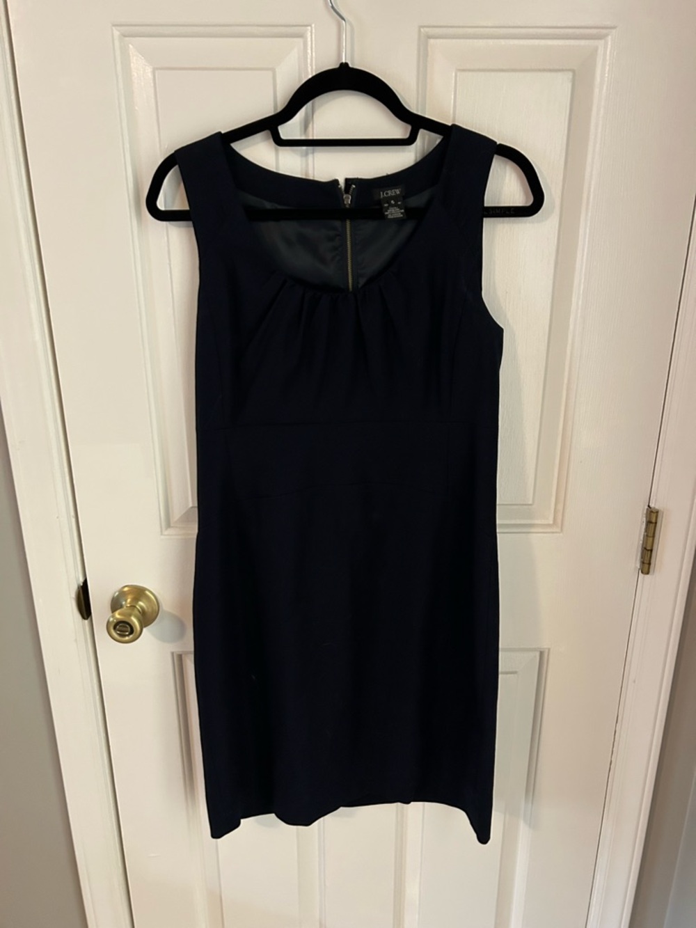 J. Crew Navy Sleeveless Sheath Dress